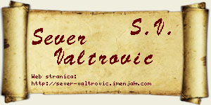 Sever Valtrović vizit kartica